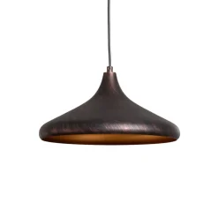 Opviq Pendellamper > Hængelampe Barek, sort/guld, Ø 34 cm, metal, E27