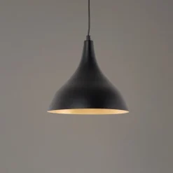 Opviq Gang|Pendellamper > Hængelampe Berceste, sort/kobber, Ø 22 cm, jern