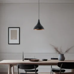 Opviq Gang|Pendellamper > Hængelampe Berceste, sort/kobber, Ø 22 cm, jern