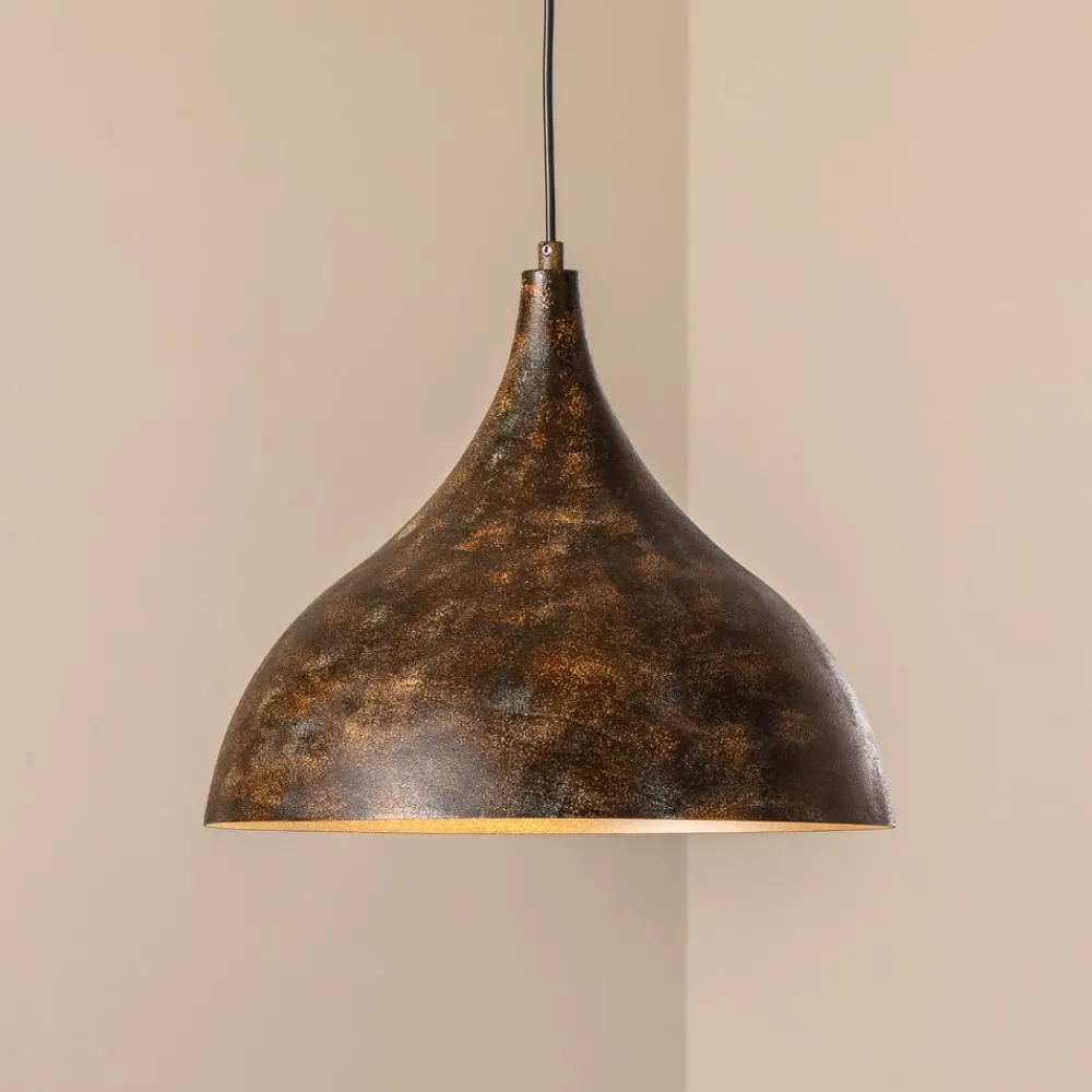 Opviq Pendellamper > Hængelampe Bitlislim, antikbrun, Ø 41 cm, metal, E27