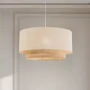 Duolla Pendellamper|Pendellamper > Hængelampe Boho, Ø 60 cm 1 lyskilde ecru/jute brun