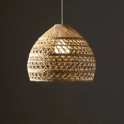 Nowodvorski Lighting Pendellamper > Hængelampe BOHO, Ø 43 cm, naturbrun, rattan, E27
