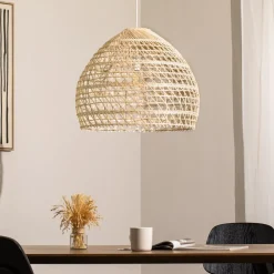 Pendellamper ^ Nowodvorski Lighting Hængelampe BOHO, Ø 60 cm, naturbrun, rattan, E27