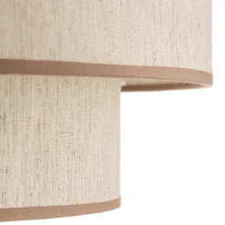 Duolla Pendellamper > Hængelampe Boho, dobbelt skærm, beige
