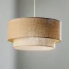 Pendellamper|Pendellamper ^ Duolla Hængelampe Boho jute naturbrun Ø45cm 1 lyskilde