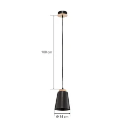 EMIBIG LIGHTING Pendellamper > Hængelampe Bolero 1, 1 lyskilde, sort