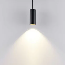Deko-Light Pendellamper > Hængelampe CAN, sort, højde 15 cm, Ø 6 cm, metal, GU10