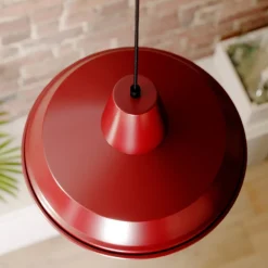 Luminex Pendellamper > Hængelampe CLASS, rød/hvid, Ø 36 cm, metal