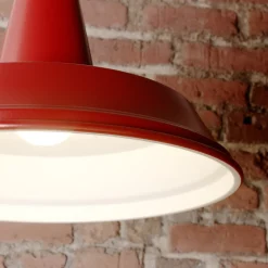 Luminex Pendellamper > Hængelampe CLASS, rød/hvid, Ø 36 cm, metal