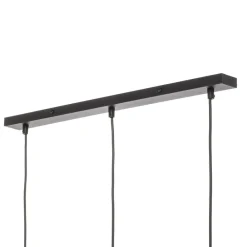 Pendellamper|Pendellamper ^ Eko-Light Hængelampe Cliff, tre burskærme med træbånd