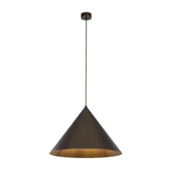 TK Lighting Pendellamper > Hængelampe Cono, 1 lyskilde, Ø 50 cm, brun, E27