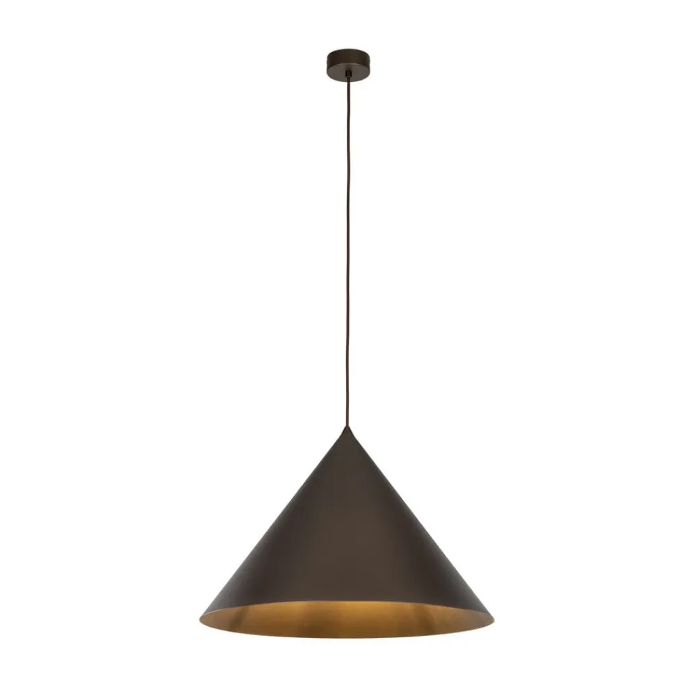 TK Lighting Pendellamper > Hængelampe Cono, 1 lyskilde, Ø 50 cm, brun, E27