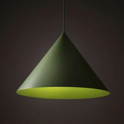 TK Lighting Pendellamper > Hængelampe Cono, 1 lyskilde, Ø 50 cm, grøn, E27