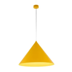 TK Lighting Pendellamper > Hængelampe Cono, 1 lyskilde, Ø 50 cm, gul, E27