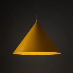 TK Lighting Pendellamper > Hængelampe Cono, 1 lyskilde, Ø 50 cm, gul, E27