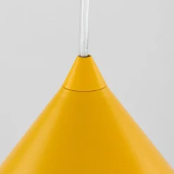 TK Lighting Pendellamper > Hængelampe Cono, 1 lyskilde, Ø 50 cm, gul, E27