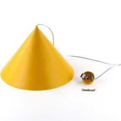TK Lighting Pendellamper > Hængelampe Cono, 1 lyskilde, Ø 50 cm, gul, E27