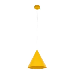 Pendellamper ^ TK Lighting Hængelampe Cono, 1 lyskilde, Ø 25 cm, gul, E27