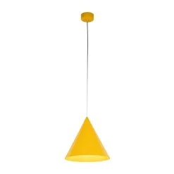 Pendellamper ^ TK Lighting Hængelampe Cono, 1 lyskilde, Ø 25 cm, gul, E27