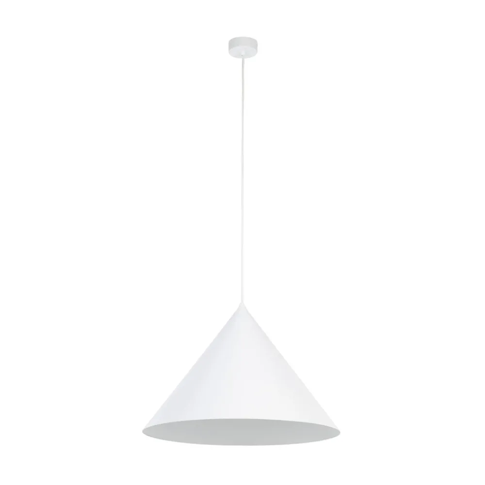 TK Lighting Pendellamper > Hængelampe Cono, 1 lyskilde, Ø 50 cm, hvid, E27