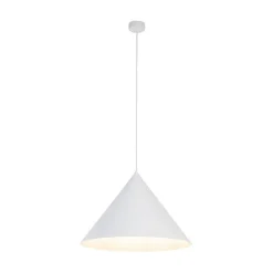 TK Lighting Pendellamper > Hængelampe Cono, 1 lyskilde, Ø 50 cm, hvid, E27
