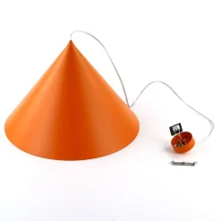 TK Lighting Pendellamper > Hængelampe Cono, 1 lyskilde, Ø 50 cm, orange, E27