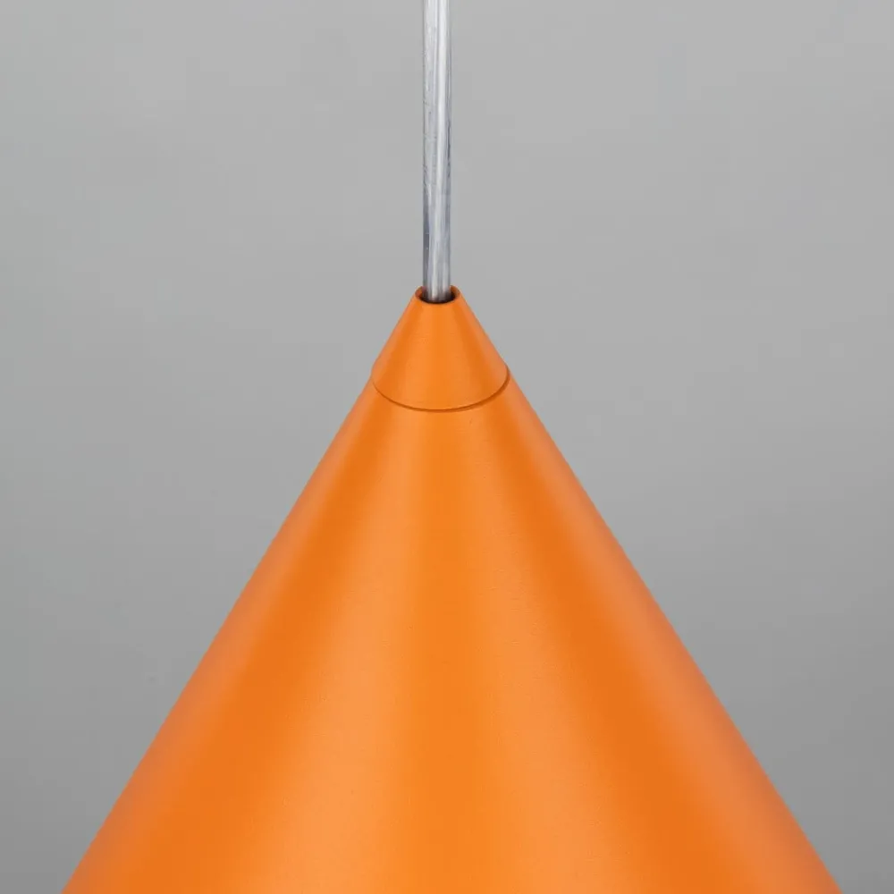 TK Lighting Pendellamper|Pendellamper > Hængelampe Cono, 1 lyskilde, Ø 25 cm, orange, E27