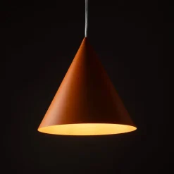 TK Lighting Pendellamper|Pendellamper > Hængelampe Cono, 1 lyskilde, Ø 25 cm, orange, E27