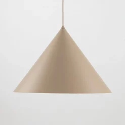 TK Lighting Pendellamper|Pendellamper > Hængelampe Cono, 1 lyskilde, Ø 50 cm, sand, E27