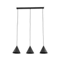 Pendellamper ^ TK Lighting Hængelampe Cono, 3 lyskilder, sort, E27