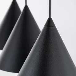 Pendellamper ^ TK Lighting Hængelampe Cono, 3 lyskilder, sort, E27