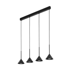TK Lighting Pendellamper|Pendellamper > Hængelampe Cono Mini, 4 lyskilder, sort, E27