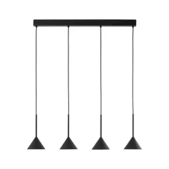 TK Lighting Pendellamper|Pendellamper > Hængelampe Cono Mini, 4 lyskilder, sort, E27