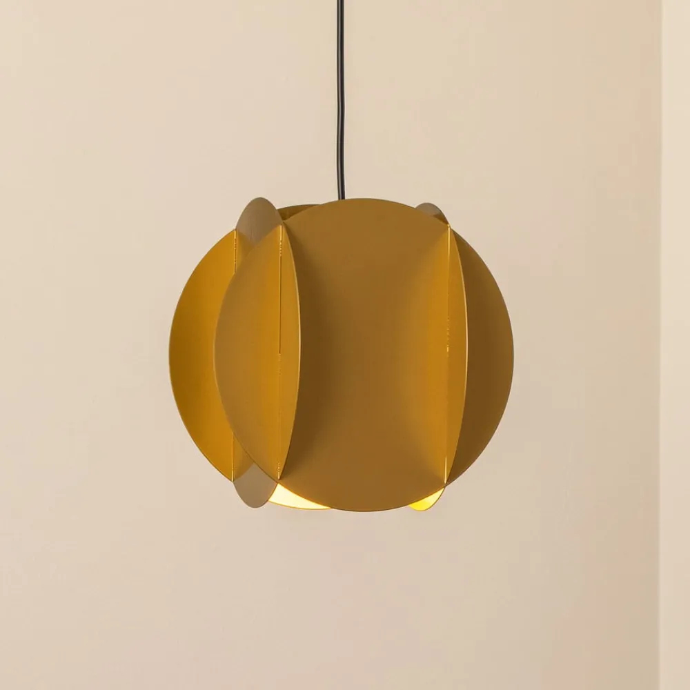 Opviq Pendellamper > Hængelampe Corner, guldfarvet, 25 x 25 cm, metal, E27