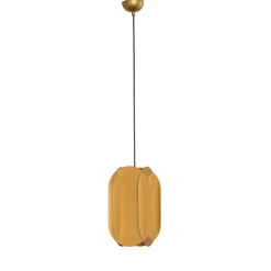 Pendellamper ^ Opviq Hængelampe Corner, guldfarvet, højde 35 cm, metal, E27