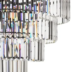 Nowodvorski Lighting Pendellamper|Pendellamper > Hængelampe Cristal, transparent/sort, Ø 71 cm