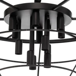 Nowodvorski Lighting Pendellamper|Pendellamper > Hængelampe Cristal, transparent/sort, Ø 71 cm