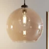 TK Lighting Pendellamper|Pendellamper > Hængelampe Cubus, rav, glas, Ø 30 cm, E27