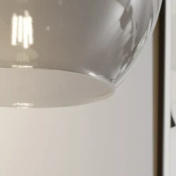 TK Lighting Pendellamper|Pendellamper > Hængelampe Cubus, røggrå, glas, Ø 30 cm, E27