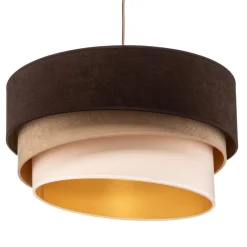 Duolla Pendellamper > Hængelampe Devon, brun/beige/ecru/guld Ø45cm