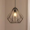Opviq Gang|Pendellamper > Hængelampe Diamond, sort, metal, Ø 37 cm, E27
