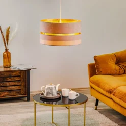 Duolla Pendellamper|Pendellamper > Hængelampe Duo, beige/guld, Ø40cm, 1 lyskilde
