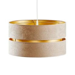 Duolla Pendellamper|Pendellamper > Hængelampe Duo, beige/guld, Ø40cm, 1 lyskilde