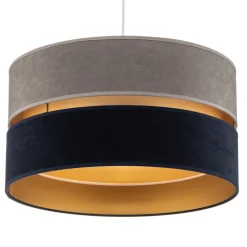 Duolla Pendellamper > Hængelampe Duo marineblå/grå/guld Ø40cm 1flammig
