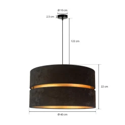 Pendellamper ^ Duolla Hængelampe Duo, sort/guld, Ø40cm, 1 lyskilde