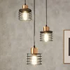 HELAM Pendellamper|Pendellamper > Hængelampe Edison i sort/kobber, 3 lyskilder, rund
