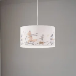 Pendellamper ^ Duolla Hængelampe Ferdi Kids, tekstil, hvid, farvet