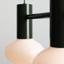 ALDEX Pendellamper > Hængelampe Flo, grøn, 2 lyskilder, glas