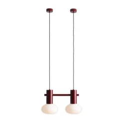 ALDEX Pendellamper|Pendellamper > Hængelampe Flo, rød, 2 lyskilder, glas