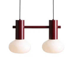 ALDEX Pendellamper|Pendellamper > Hængelampe Flo, rød, 2 lyskilder, glas